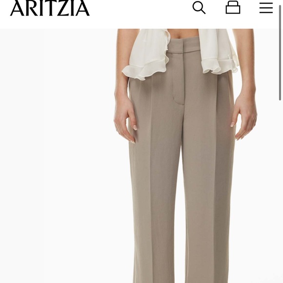 Aritzia Tan Straight Leg Pants - Picture 1 of 5